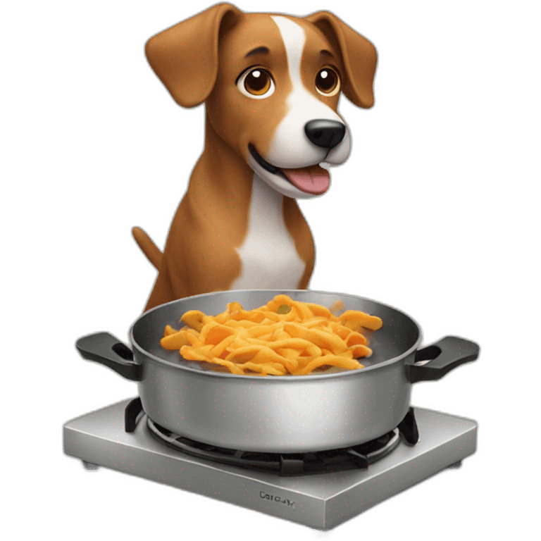 Dog cooking emoji