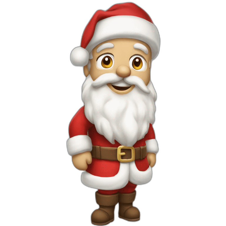 Camaron caricatura vestido como santa Claus emoji