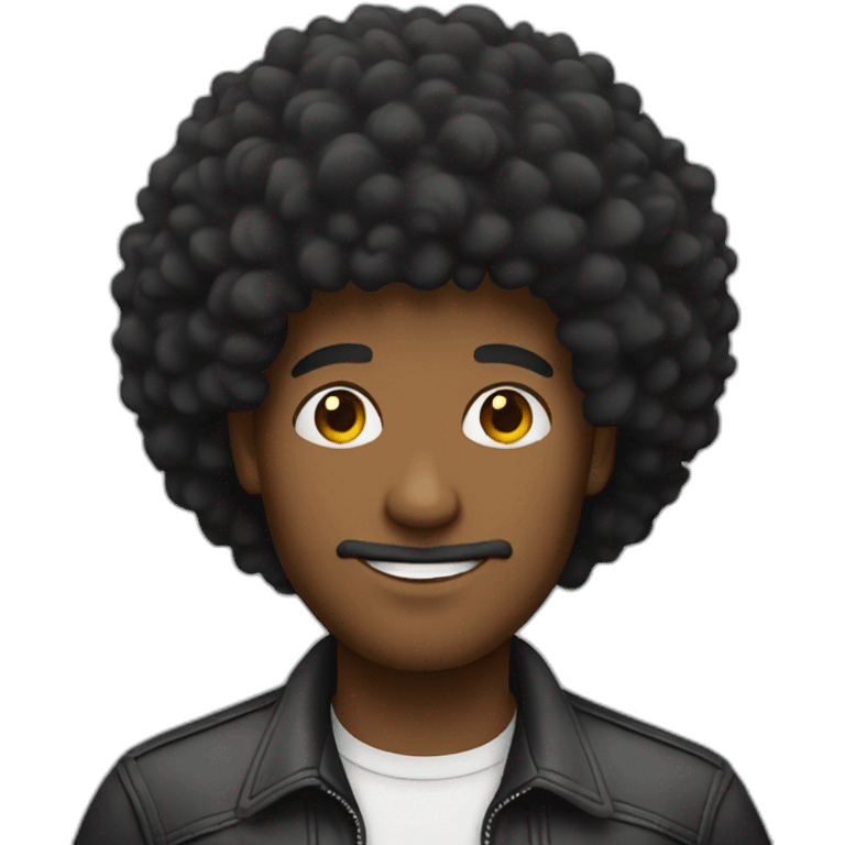 Guy with afro emoji