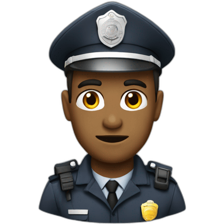 policial de boina farda cinza emoji