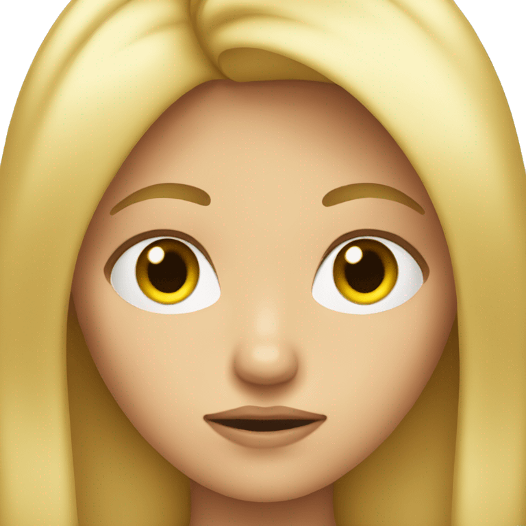 Blond Girl who Looks annoyed emoji