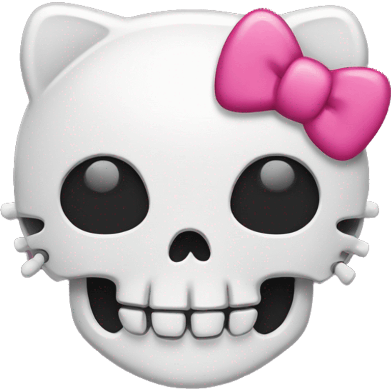 Hello kitty skull emoji