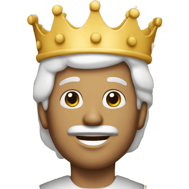 White skinned King with bread crumbs emoji