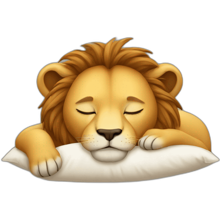 Lion sleeping emoji