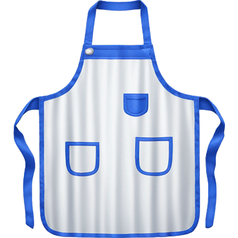 Realistic isolated cobalt blue kitchen apron. emoji