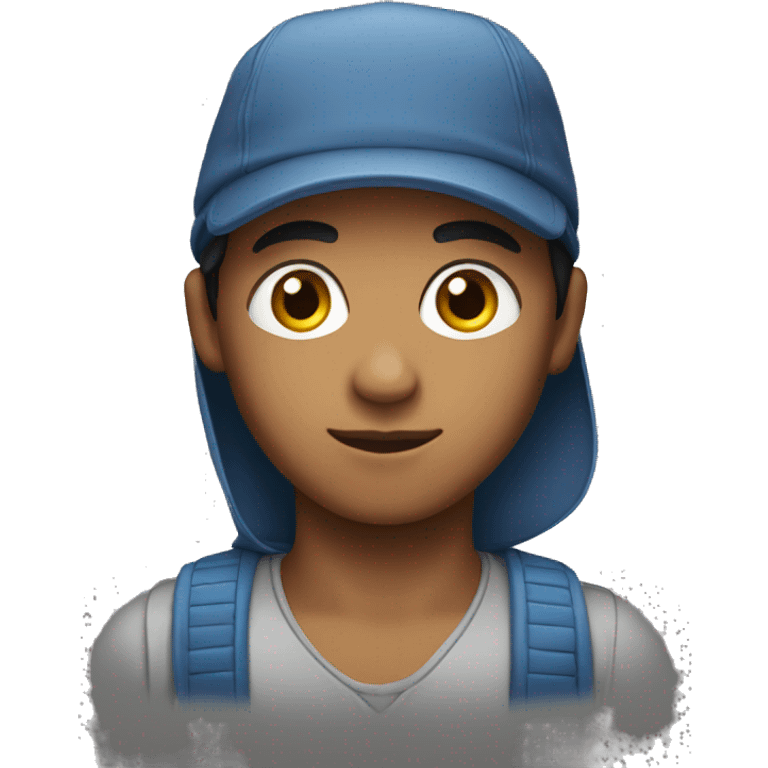 Tunisian boy with cap emoji