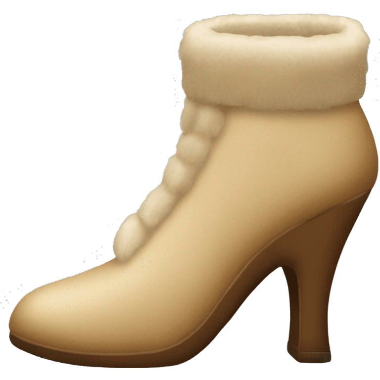 Fur heeled shoe ios style emoji