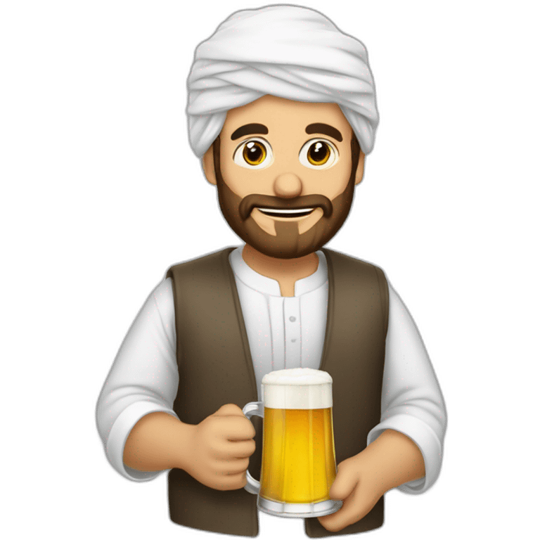 Musulman bois de la bière emoji