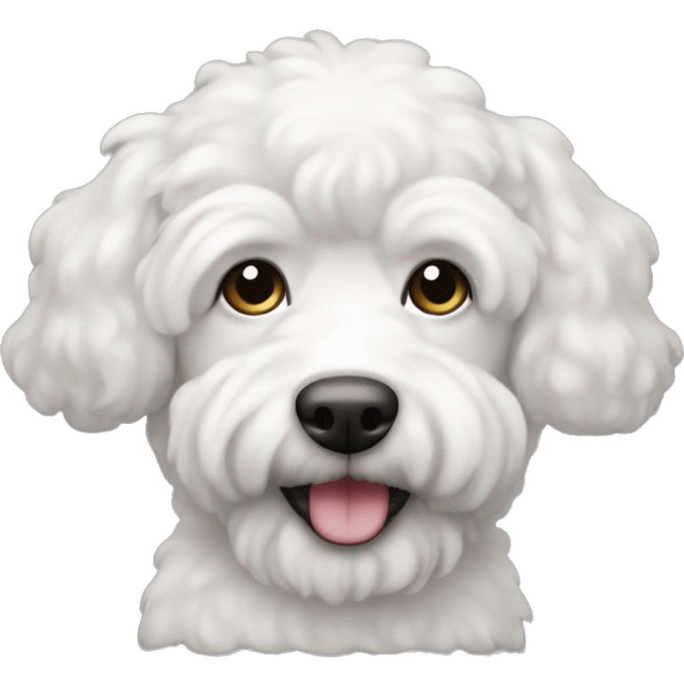 perrito caniche color blanco emoji