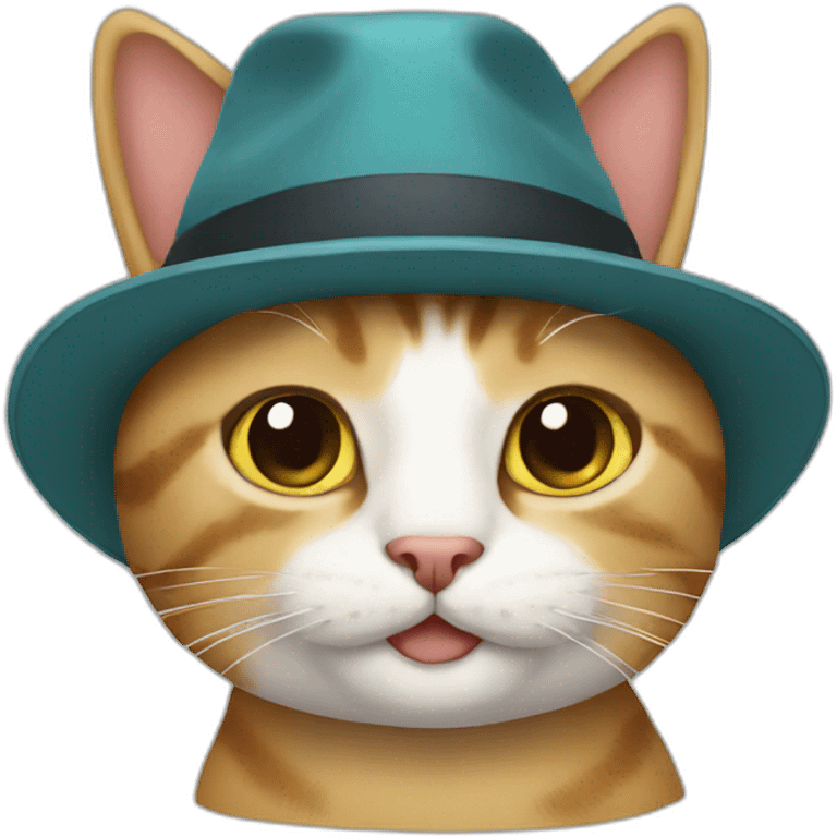 cat wearing a hat emoji