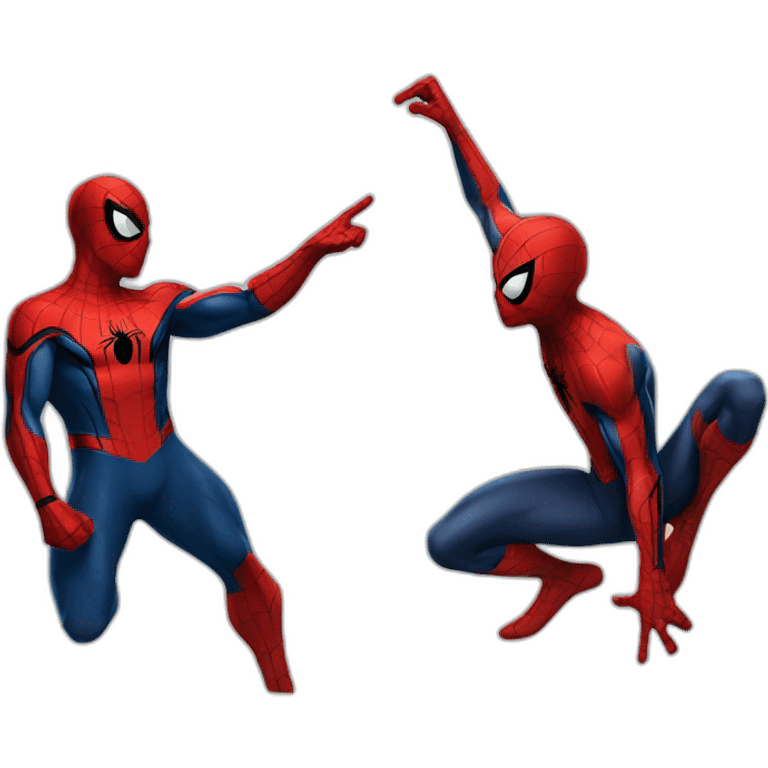 spider man pointing at spiderman emoji