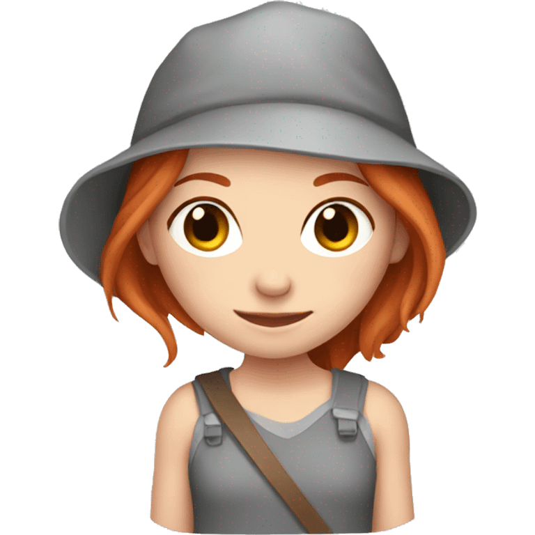 redhead girl with rat on her shoulder emoji