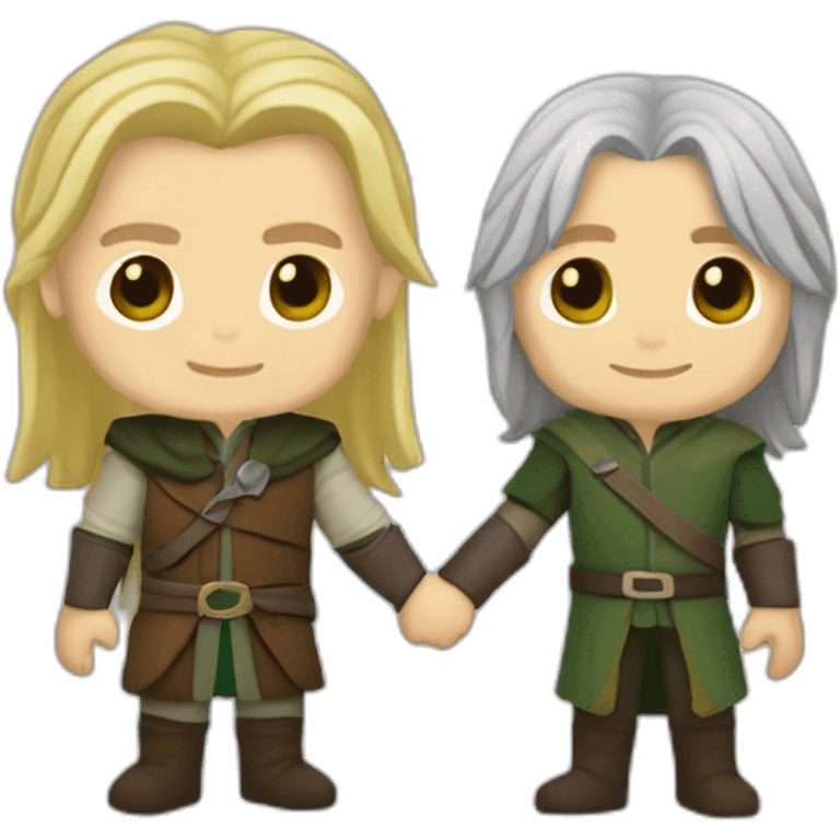 legolas and aragorn holding hands emoji