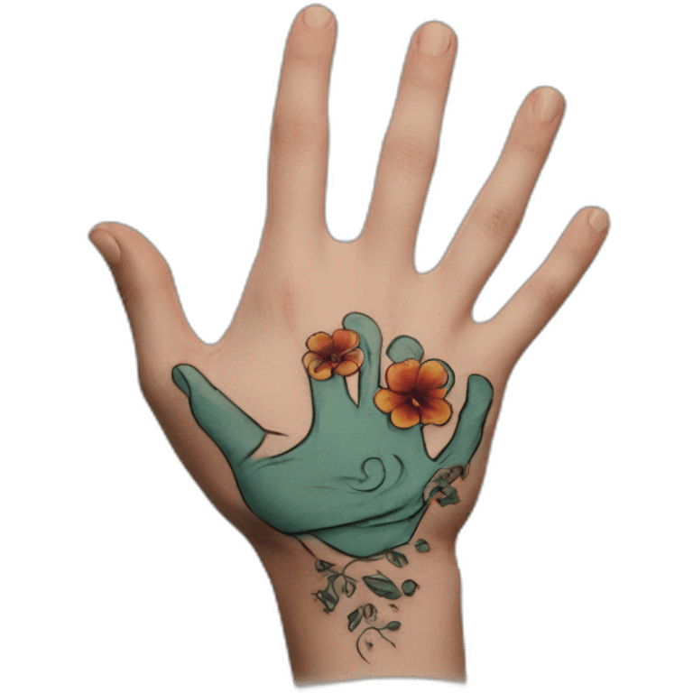 hand tattoo  emoji