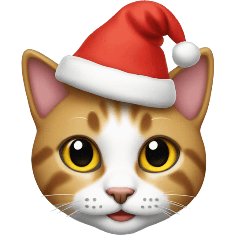 Cat with Christmas hat  emoji