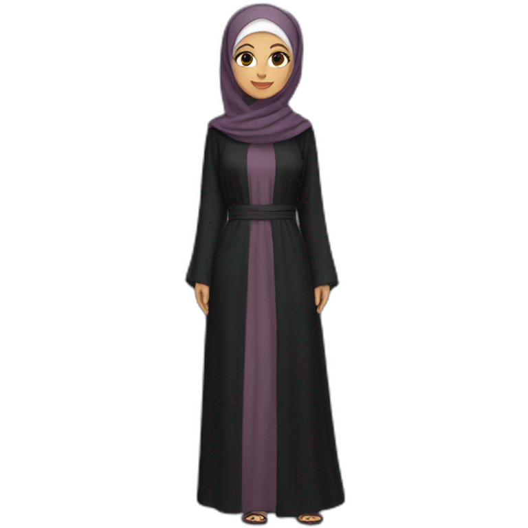 hijabi in beautiful abaya standing emoji