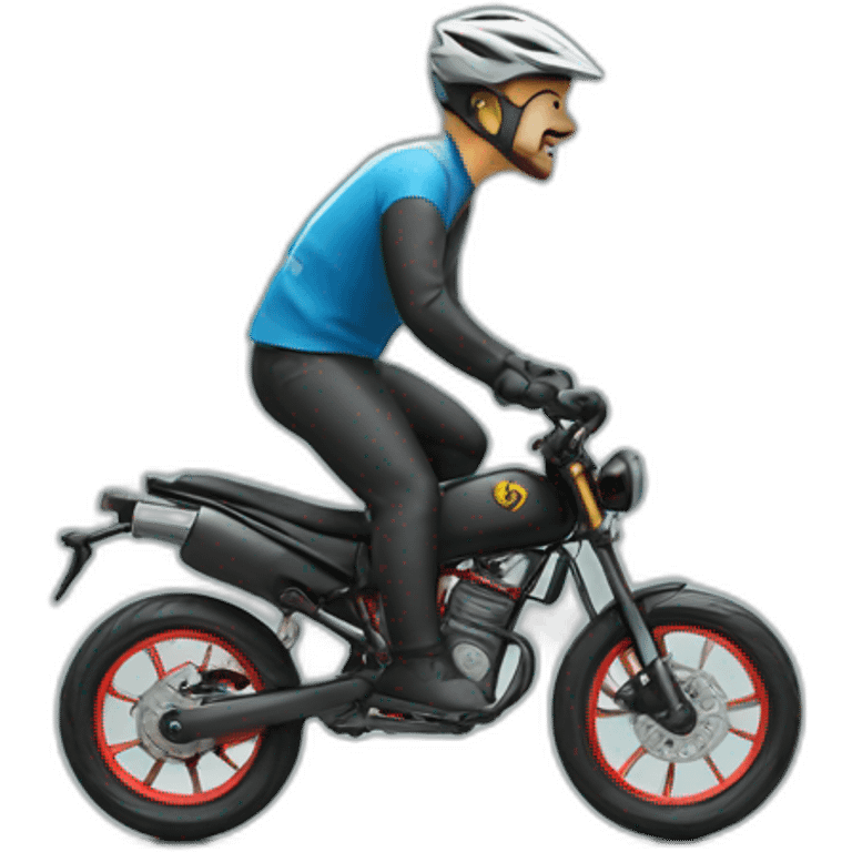 Wheelie on a hardtail bike emoji