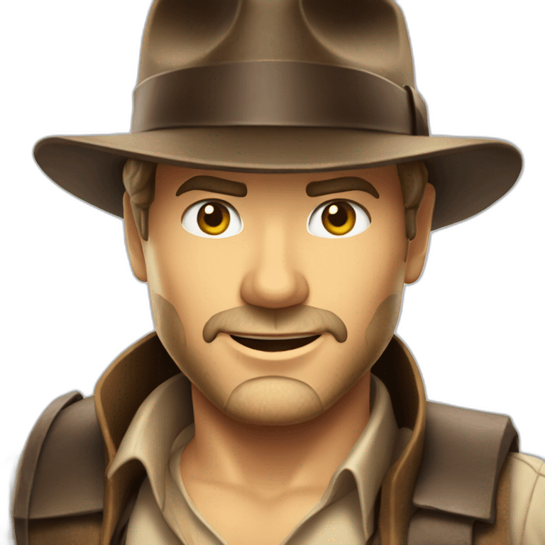 indiana jones en barco emoji