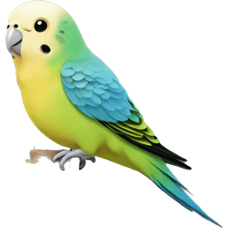 Budgie on couc emoji