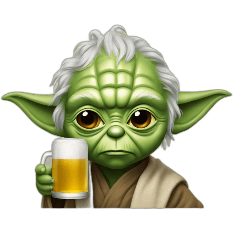 Yoda drink beer emoji