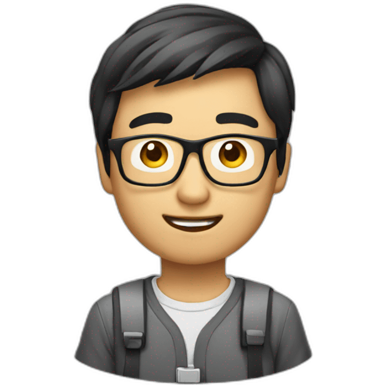 nerd asian IT guy emoji