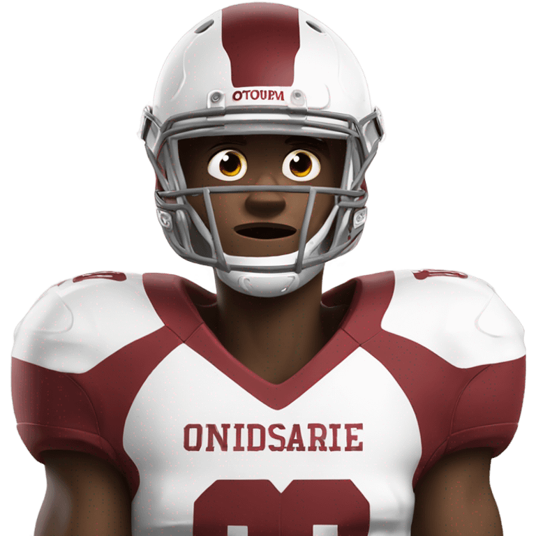 OU football player with tears streaming down face  emoji