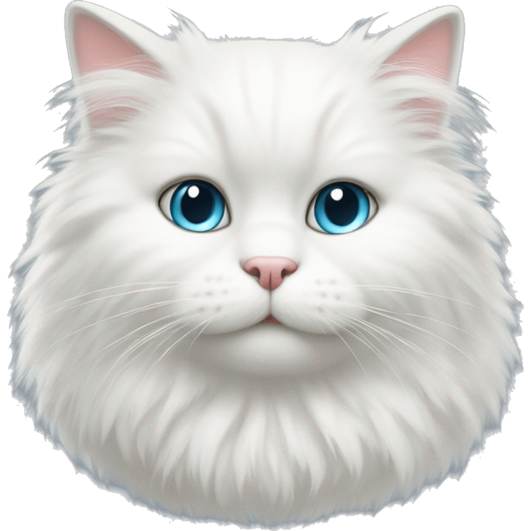 Cute white fluffy cat emoji