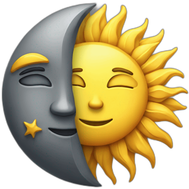 Sun and moon emoji