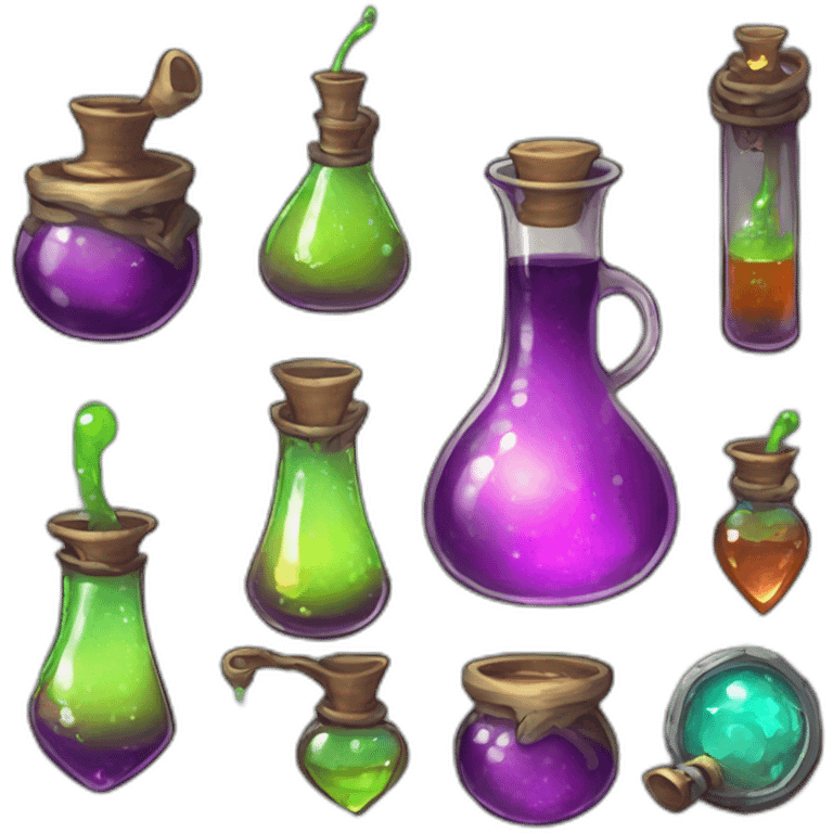 alien potion scifi roguelike rpg style inspired by slay thee spire emoji