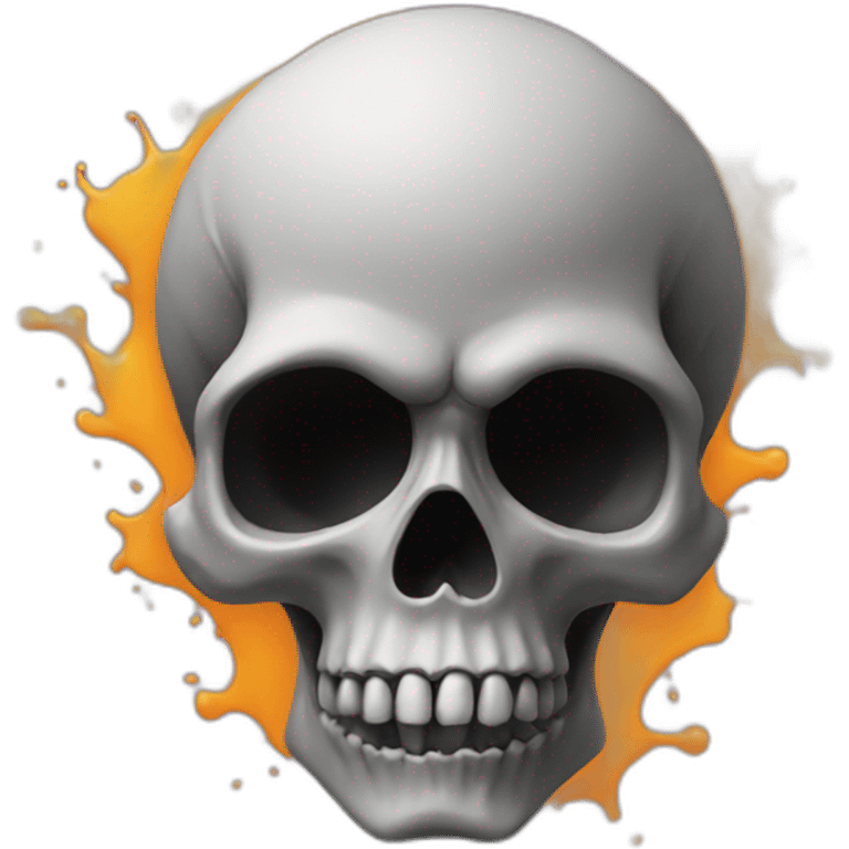 Skull with toxic background emoji