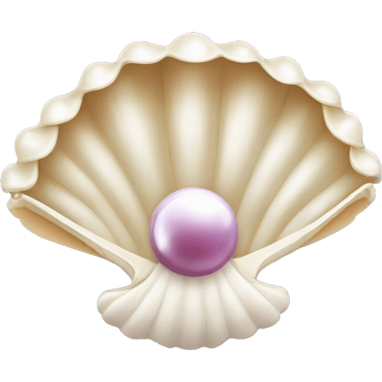 Elegant design Clam with pearl emoji