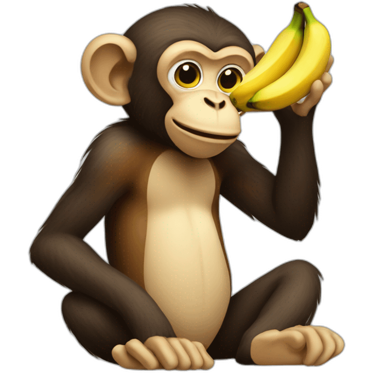 monkey eating banana emoji