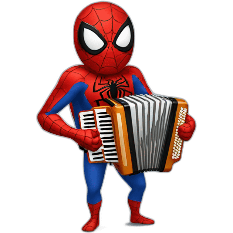 spiderman playing accordion emoji