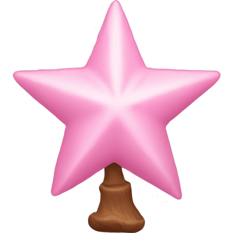 Baby pink Christmas tree star emoji