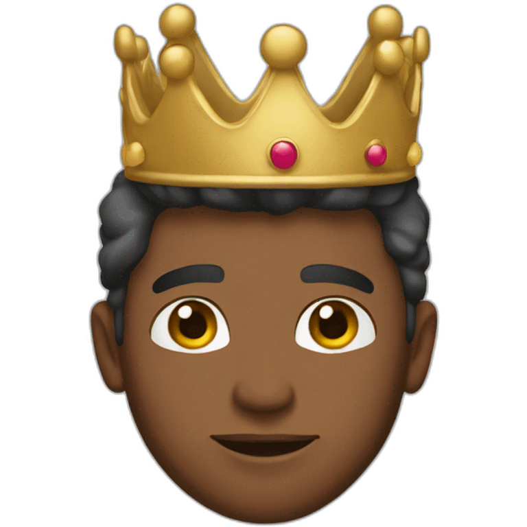 brownskin man wearing crown and wearing business suit emoji