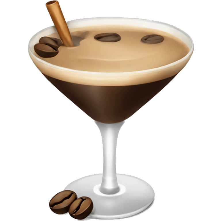 Espresso martini with coffee beans  emoji