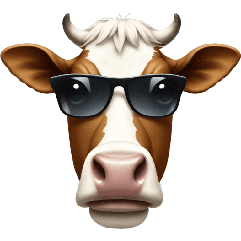 cow with cool sunglasses emoji