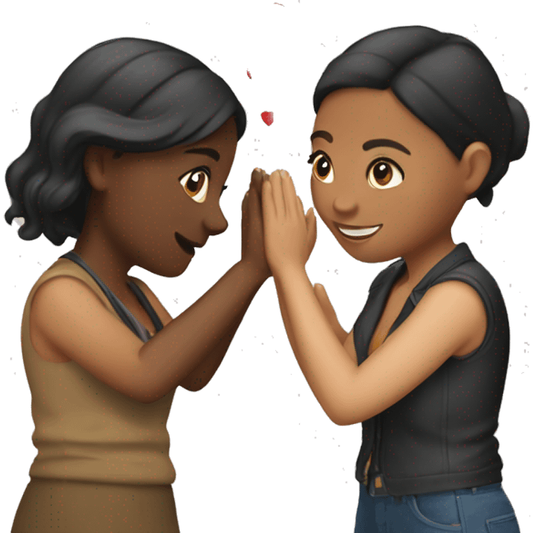 Lesbian proposal emoji