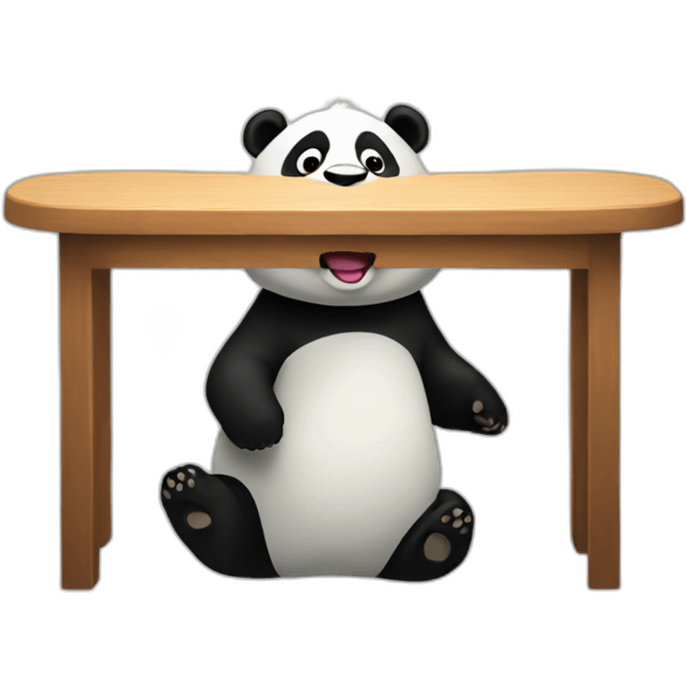 cartoon panda table flip emoji