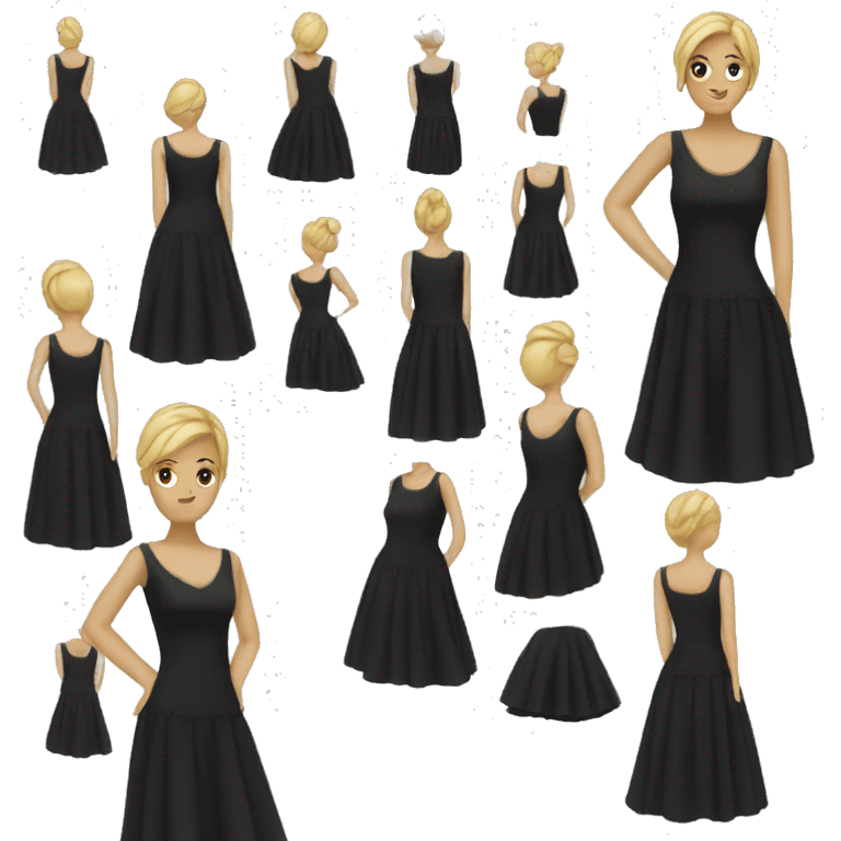 black dress emoji