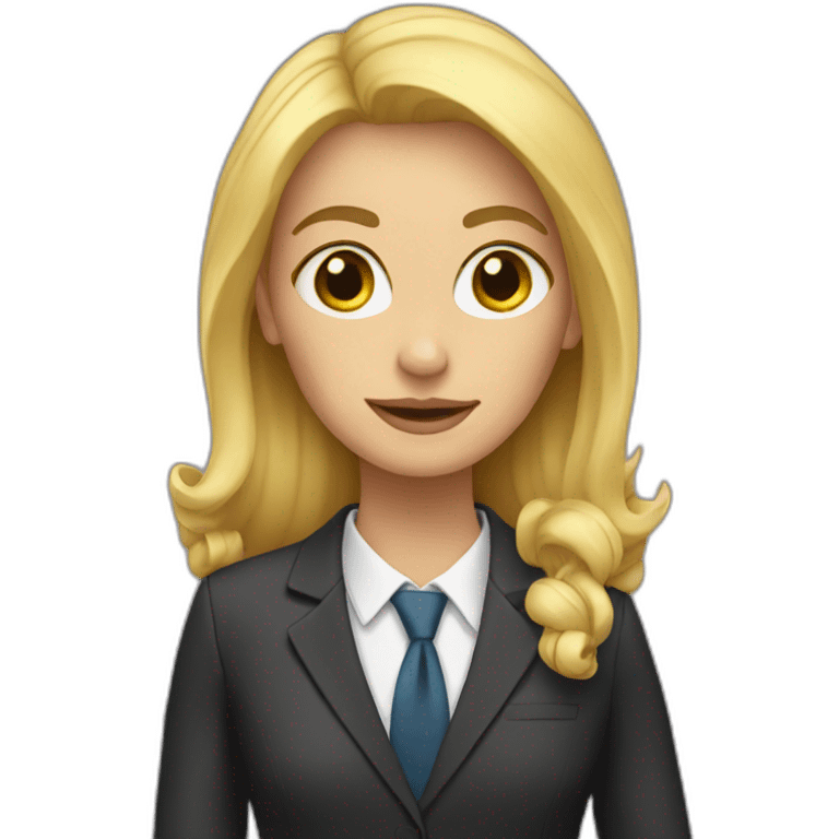 blond woman in a suit emoji