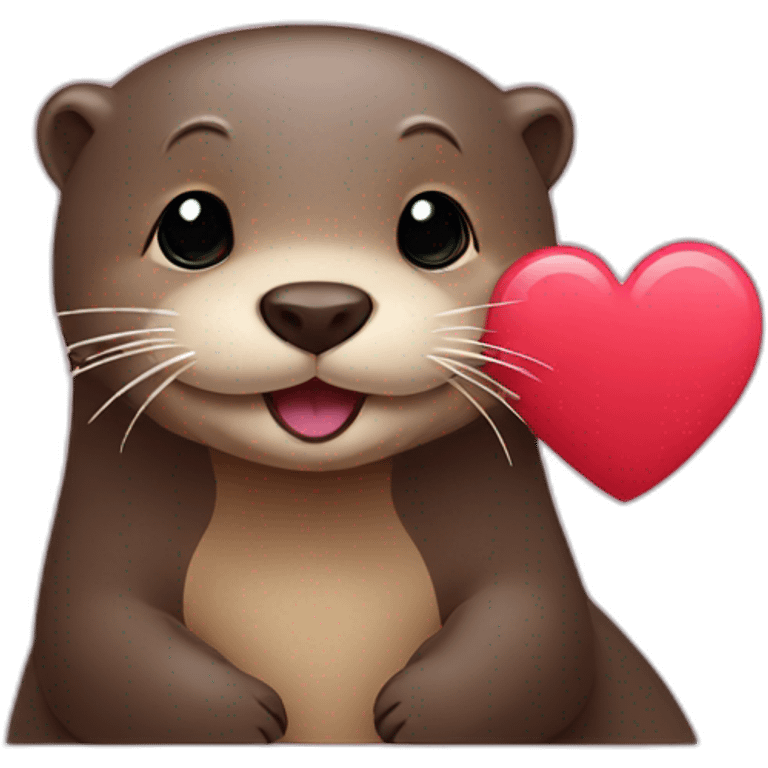 Otter with a heart  emoji