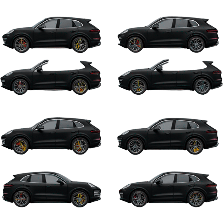 Porsche cayenne turbo coupe black emoji