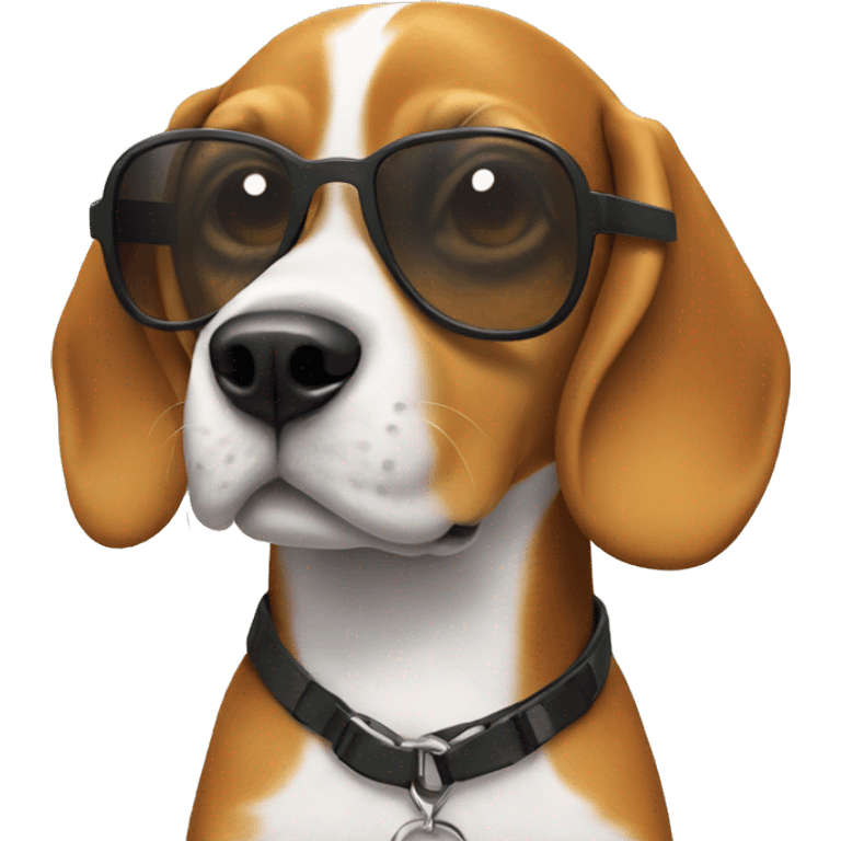 beagle with sunglases emoji