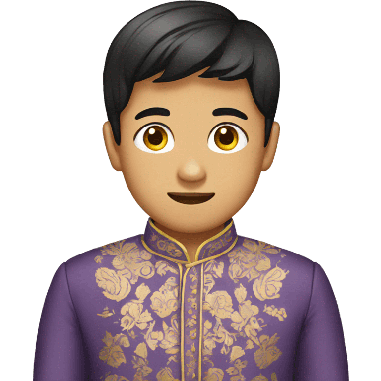 A malay boy wearing baju melayu emoji