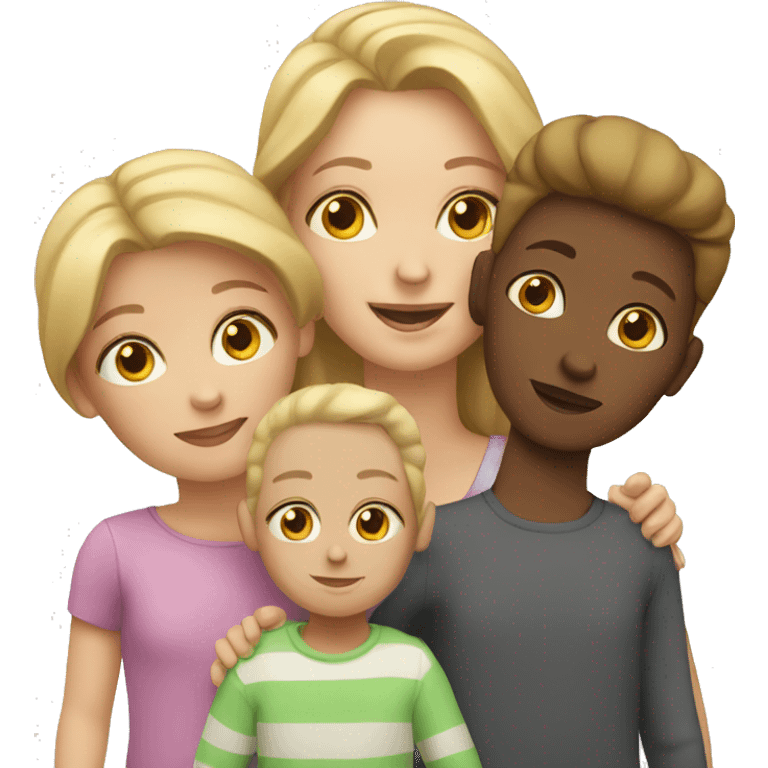 white woman with 2 children emoji