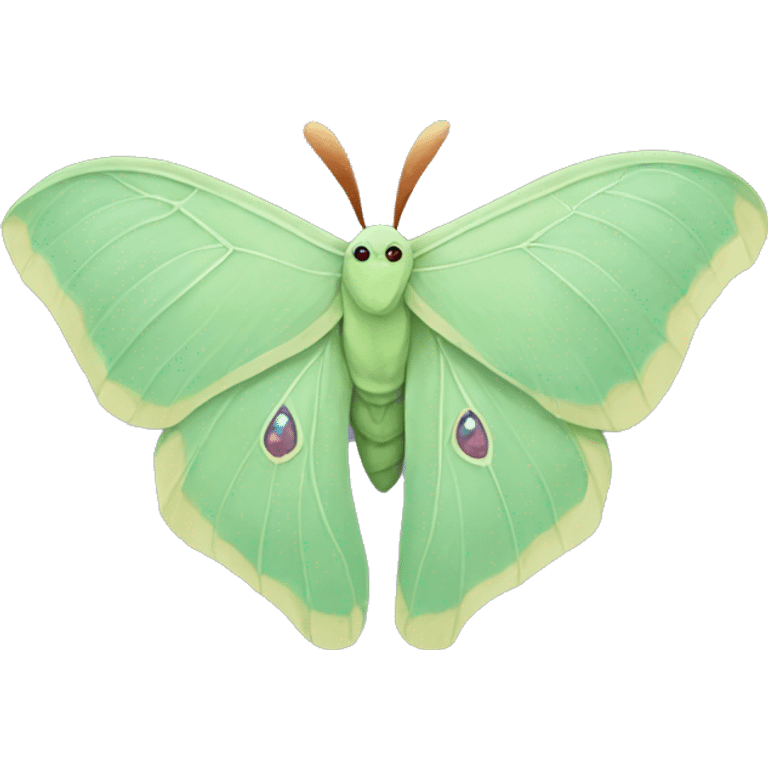 Luna moth wearing a bow  emoji