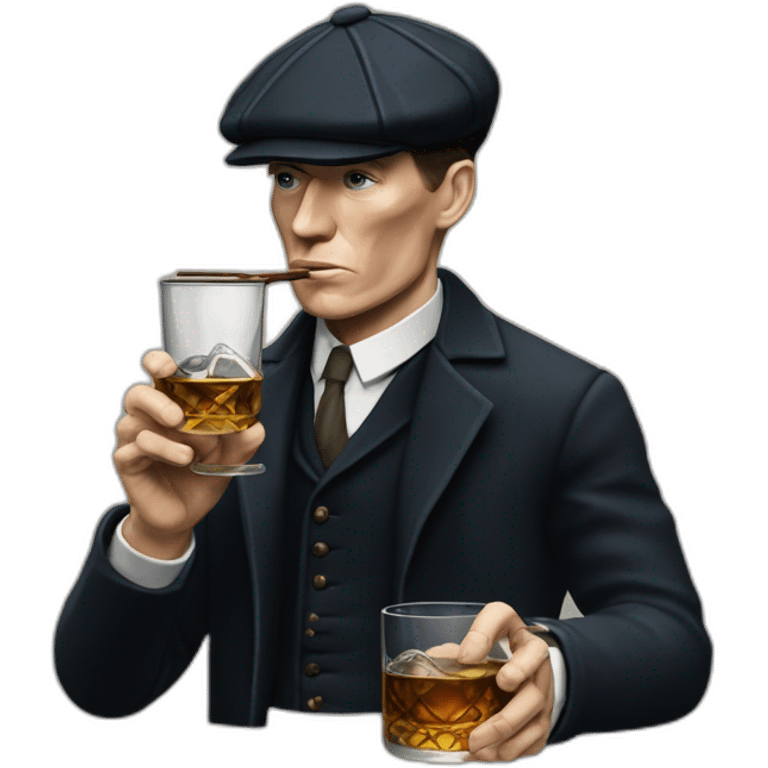 Tommy shelby peaky blinders drinking whisky emoji