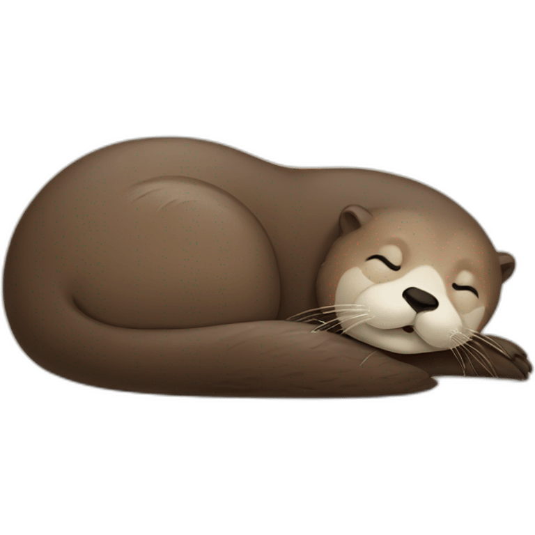 otter drunk sleeping emoji