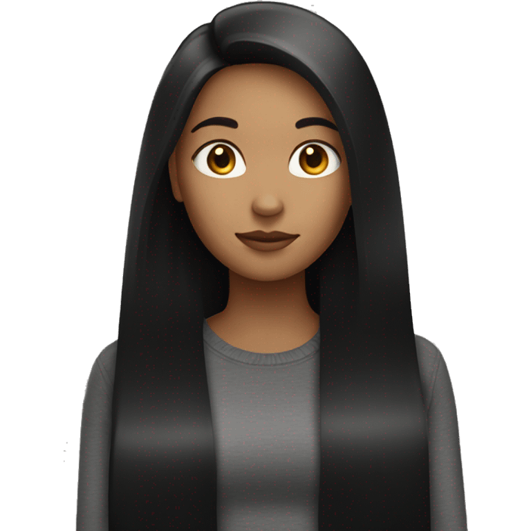 Girl with long straight dark hair emoji